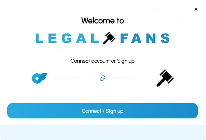 Connect or sign up Extension welcome screen: connect an account or sign up